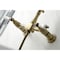 Kingston Brass Heritage 2-Handle Wall Mnt Bridge Kitchen Faucet W/Brass Sprayer, Brass KS1243PLBS - alternate 5